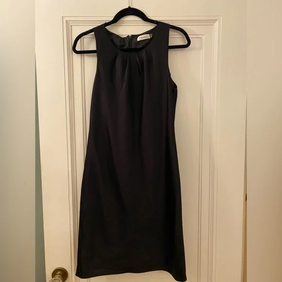 Calvin Klein | Dresses | Black Satin Calvin Klein Sheath Style Dress Size 6  | Poshmark